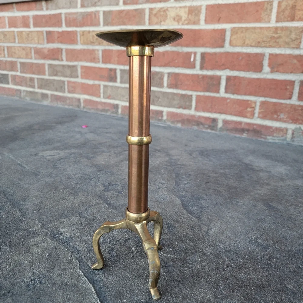 Vintage Copper and Brass Candleholder Set Century Distinctive GIfts